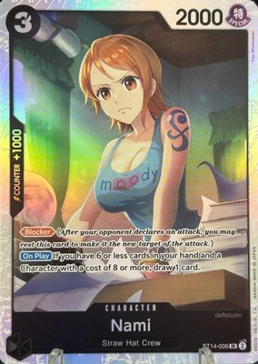   Nami   ST14-006 SR Starter Deck 14: 3D2Y Holo Foil One Piece TCG Near Mint