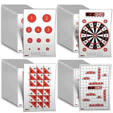 40 EZ2C Four Game Style Paper Targets for Gun Shooting Range, Pack of 40 Made in