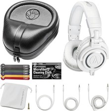 Audio-Technica ATH-M50x Professional Monitor Headphones White Slappa Full...