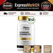 NaroVital Bio Schwarzkümmelöl Kapseln 180 vegane Kapseln 1000mg