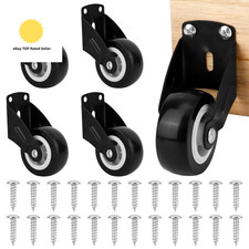 4Pcs 2" Gate Wheels with 24 Screws, Anti-Sag Door Bottom Support Gate Direction