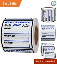 Easy-To-Use 200 Clear Maintenance Reminder Stickers - Perfect for Vehicles