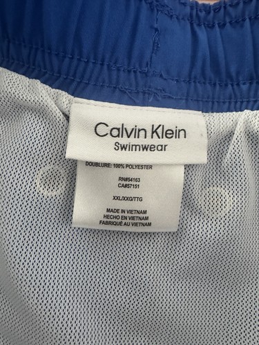 Calvin Klein Swim Trunks Blue Swim Shorts with Logo - Men's Size XXL - Bild 4 von 6