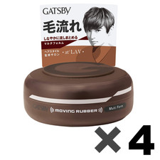 Gatsby Moving Rubber Hair Styling Wax Multi Form for Multi Styling 4Pack Set 80g