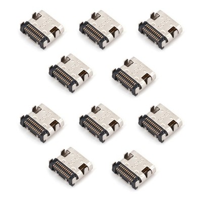 10* USB 3.1 Type-C 24-Pin SMT Female Socket Charging Port PCB Connector m