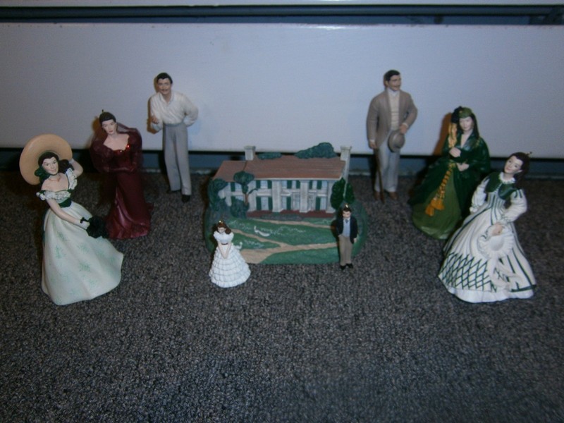 Gone with the Wind Lot of 7 Hallmark Christmas Ornaments Scarlett & Rhett