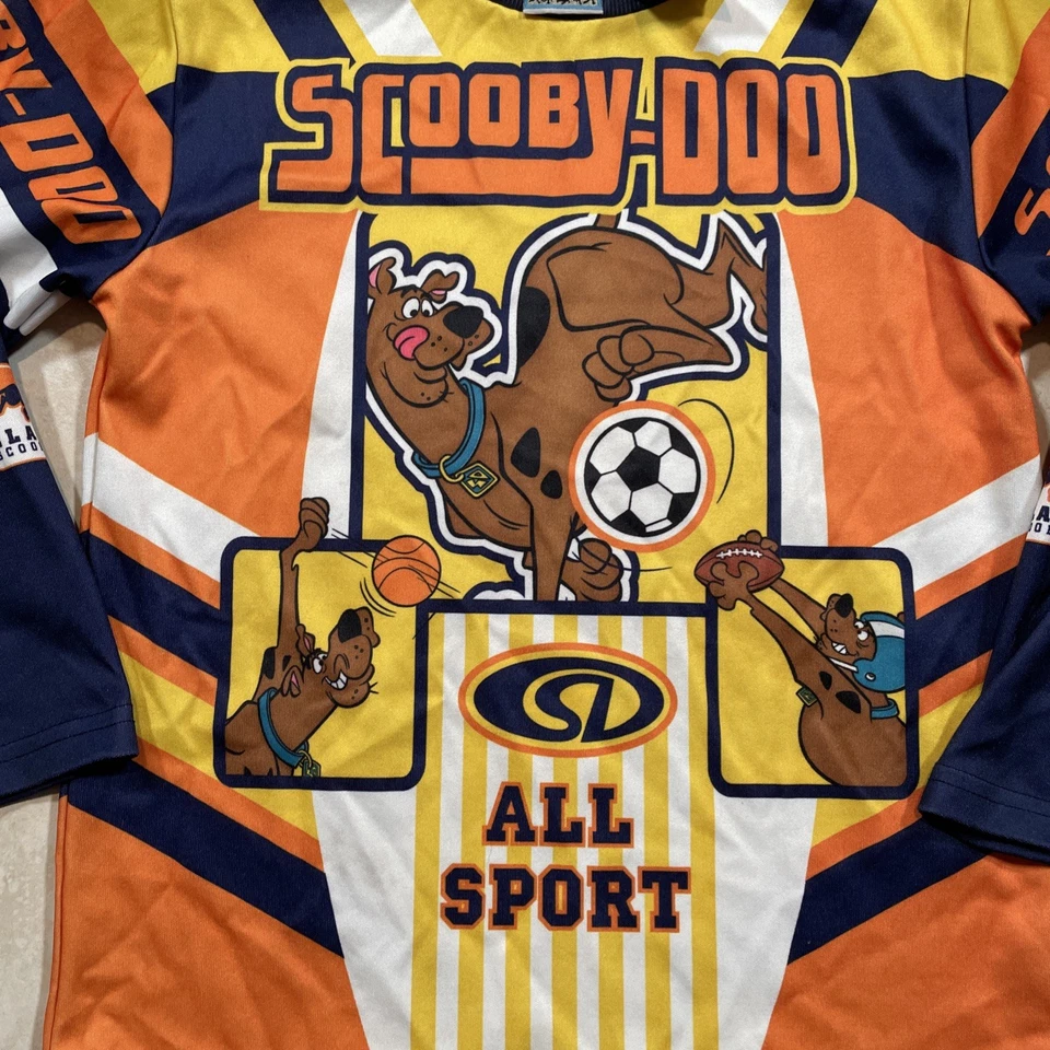 Vintage Scooby-Doo Cartoon Network Wear R U? AOP Shirt Long Sleeve Size 7 Sports - Image 4 of 4