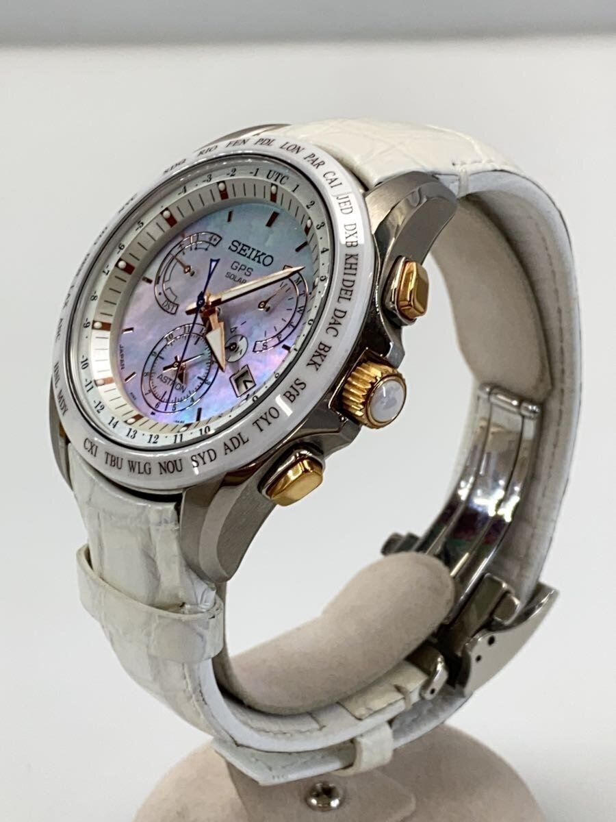 SEIKO Astron GPS Solar Radio Wave 8X53-0AJ0-2 Men's Watch MOP Dial