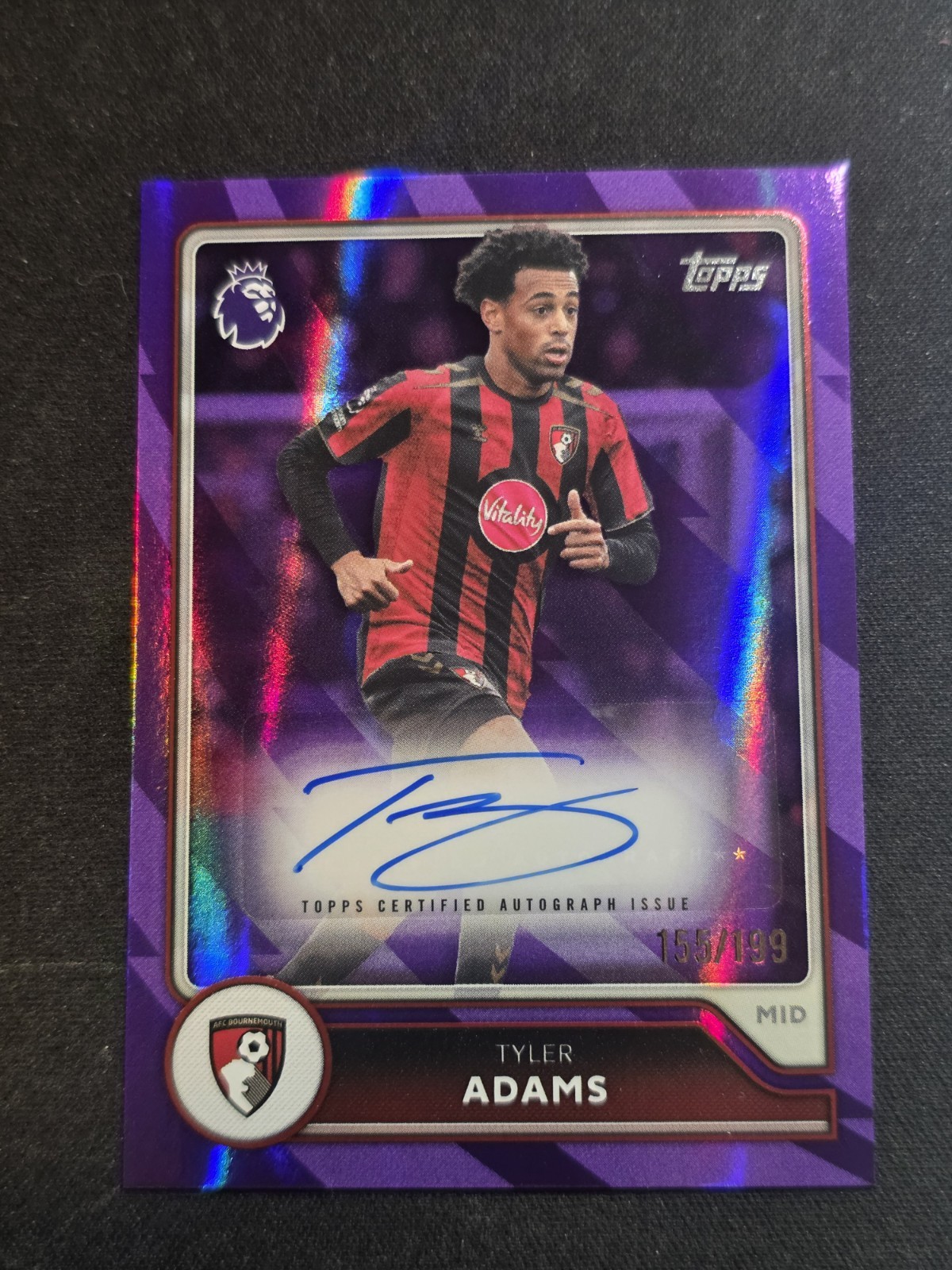 Tyler Adams 2026-27 Topps Flagship Premier League Purple Auto /199 