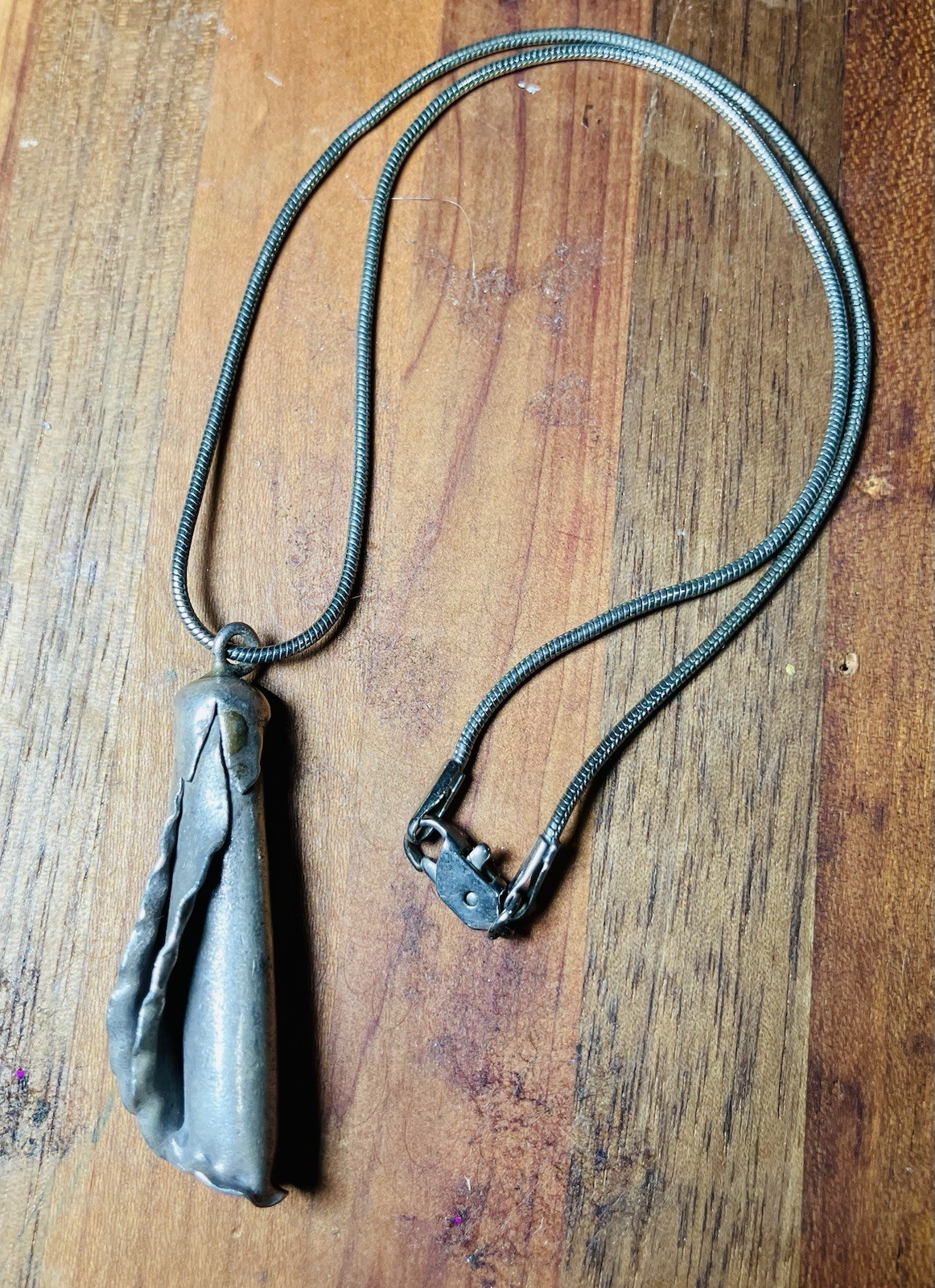 Sterling Silver Statement Flower Lily Pendant * H… - image 8