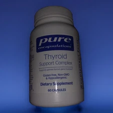 Pure Encapsulations Thyroid Support Complex 60 Capsules - New & Sealed Exp 11/26