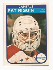 1982-83 O-Pee-Chee Hockey Capitals Goalie Pat Riggin Card #372
