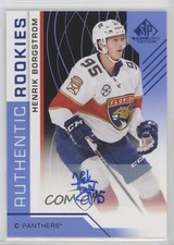 2018-19 Upper Deck SP Game Used Authentic Rookies Blue Henrik Borgstrom Auto n1u