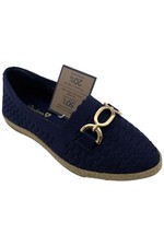 Skechers Women's Cleo Jute Recycled Vegan Knit Loafers Navy