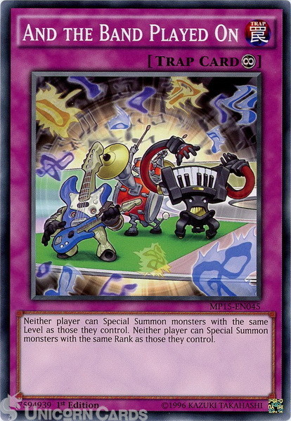 MP15-EN045 And the Band Played On Common 1st Edition Mint Yu-Gi-Oh! Card