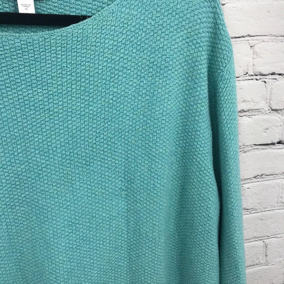 J Jill Top Mujer Extra Grande Azul Suéter Manga Larga Informal Básico Tejido Foto 4 de 4