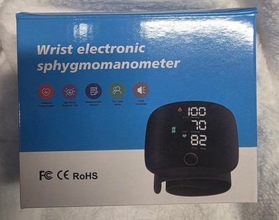 Intelli system Digital Wrist Blood Pressure Monitor Black Voice 2 User Mode