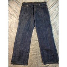 Calvin Klein Jeans Straight Leg Men 38x32 Dark Wash Indigo Denim NWOT Irregular