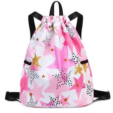 Waterproof Drawstring Bag Drawstring Backpack Gym Bag Sackpack Sports Backpac...