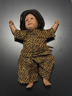 Pat Secrist 22  Mylo African American Boy Doll W/ Hair Braids OOAK
