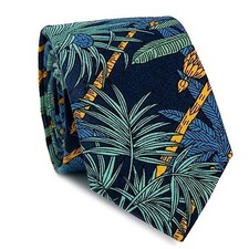 Men's Cotton Printed Floral Tie 2.56" Skinny Narrow Necktie Various Designs 4