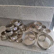 Stainless Steel Shear Ring Clamps Assorted, No Rubber, Band Seal, Lot of 30