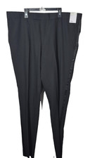 Nordstrom Rack Dress Pants Mens 40W Black Tuxedo Formal Satin Stripe Unhemmed