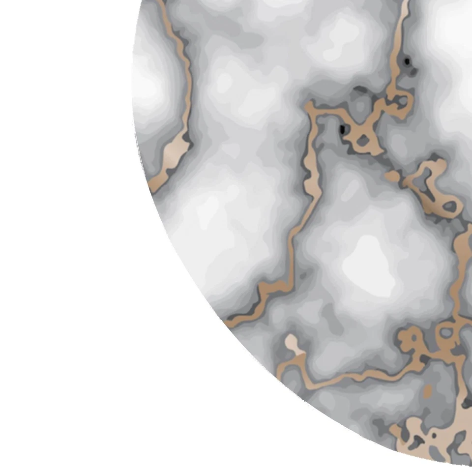 15" X 15" Gray And Gold Abstract Agglomerated cork Round Placemats - Image 4 of 4