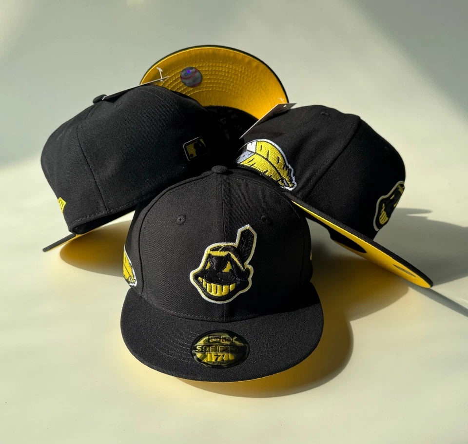 Rare Cleveland Indians CLE MLB Authentic New 59FIFTY Fitted Cap - 5950 Hat Era