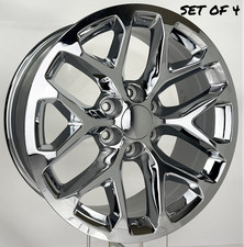 22 Chrome Snowflake Wheels Rims For 2000-2026 Gmc Sierra Yukon Denali Ck1582