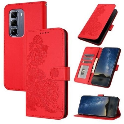 Für Infinix Hot 50 Pro 4G Datura Flower Embossed Flip Leder Handyhülle Hülle