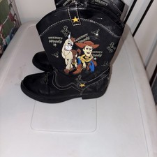 Disney Pixar Toy Story Woody Kid's Cowboy Boots Size 12 Brown Western Cartoon