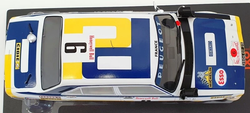 Coche modelo IXO escala 1/18 18RMC044A - 1975 Peugeot 504 #6 Rally du Maroc Foto 4 de 4