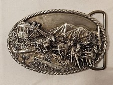 NEW SISKIYOU 1983 LIMITED EDITION AMERICAN WEST STAGECOACH BELT BUCKLE