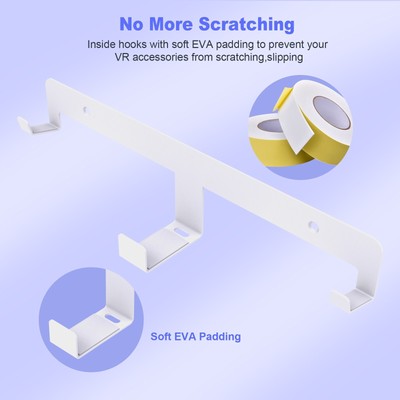 For PSVR2 wall storage bracket set for PS5 VR2 helmet handle storage hangers
