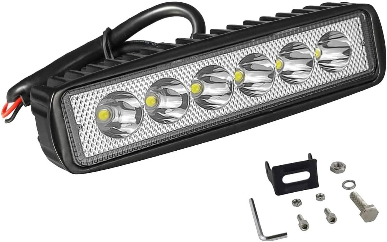 Faretto Supplementare Moto LED 18W 12V - Faro da Lavoro Impermeabile