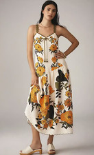 Farm Rio x Anthropologie Sleeveless V-Neck A-Line Maxi Dress