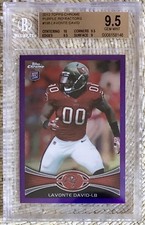 2012 TOPPS CHROME PURPLE REFRACTOR /499 LAVONTE DAVID RC BGS 9.5 POP 1