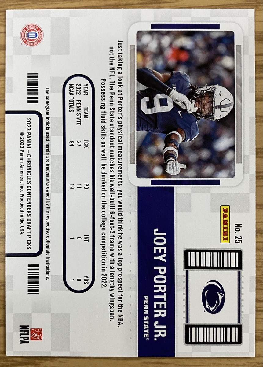 2023 Panini Chronicles Contenders D.P. #25 Joey Porter Jr. RC Penn