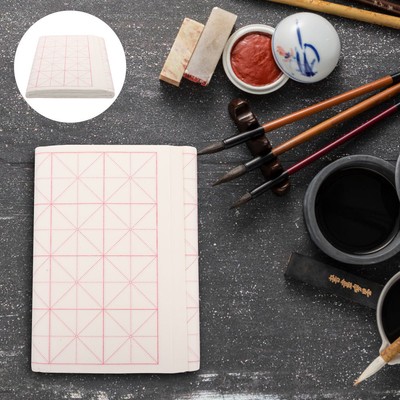  100 Pcs Mizi Gitterreispapier Schreibpapier Für Wasser Chinesische Kalligraphie