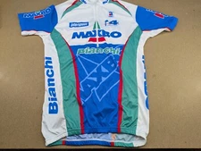 Vintage Kalas Maxbo Bianchi Team Cycling Jersey mens Size 2XL UCI Racing