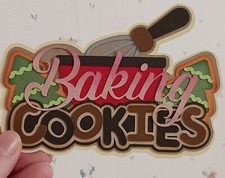 Paper piecing, scrapbook, Title, Baking Cookies Title, Christmas, Season Theme
