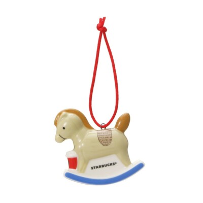 Starbucks ロッキングホース オーナメント STARBUCKS JAPAN HOLIDAY 2022 PORCELAIN ROCKING HORSE ORNAMENT-NEW