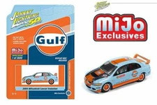 Johnny Lightning 1:64 2004 Mitsubishi Lancer Evolution Gulf Model JLCP7203-4D