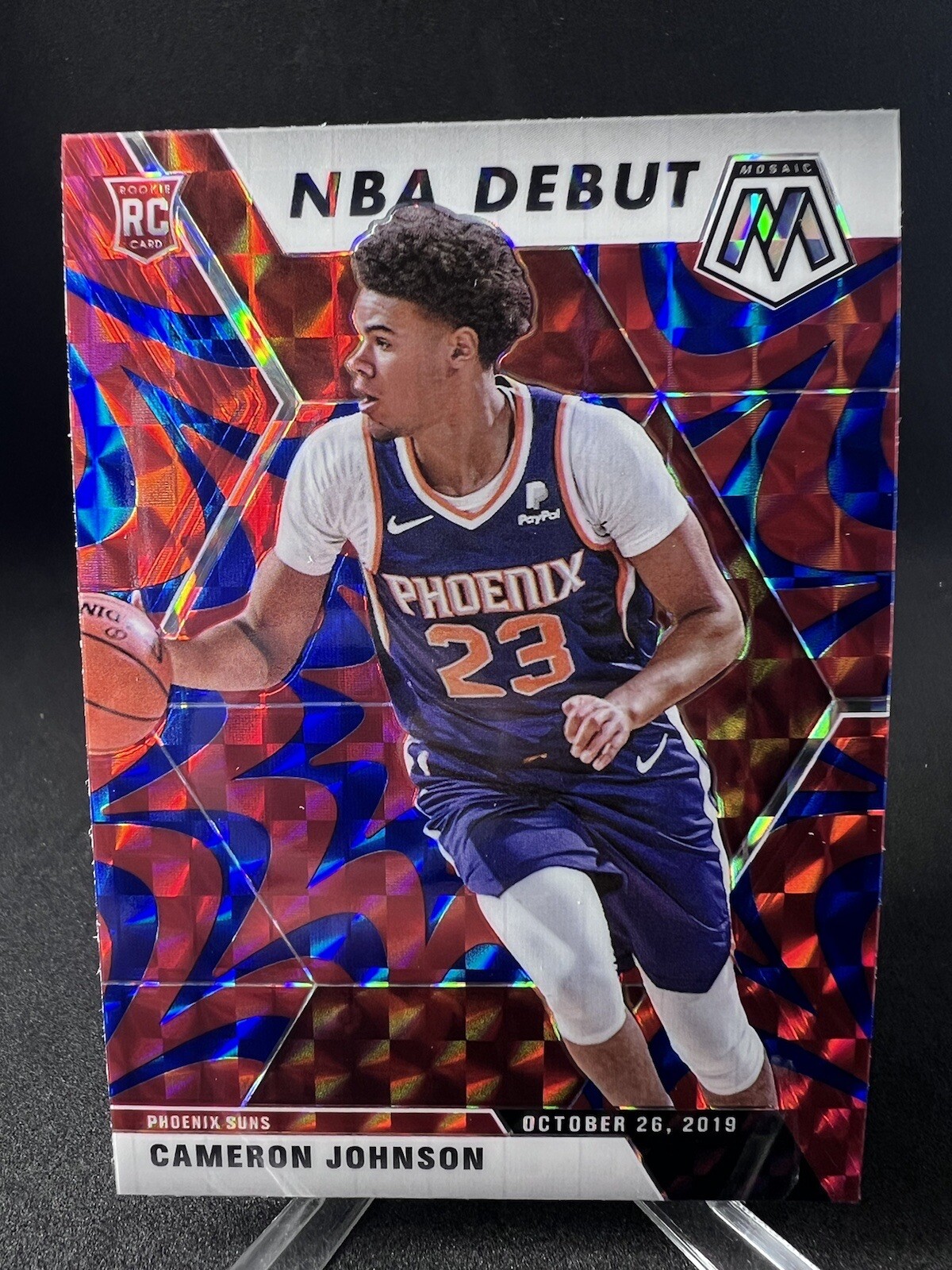 2019-20 Mosaic Basketball Cameron Johnson Rookie Blue Reactive #265