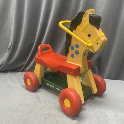 Whinny Fisher Price Pull Pony Riding Horse Toddler Ride On #978 Made In USA 1976 - Picture 6 of 24