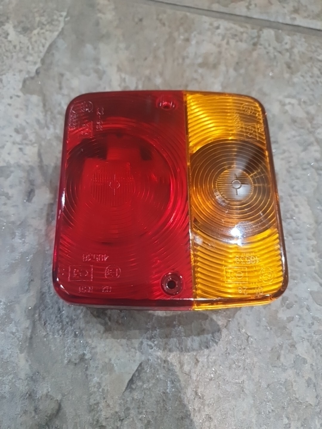 Rear square trailer lights lamps (pair) four function Brand RADEX