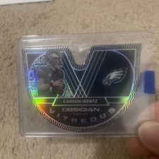 2020 Panini Obsidian CARSON WENTZ Vitreous White Contra SSP Eagles #V20
