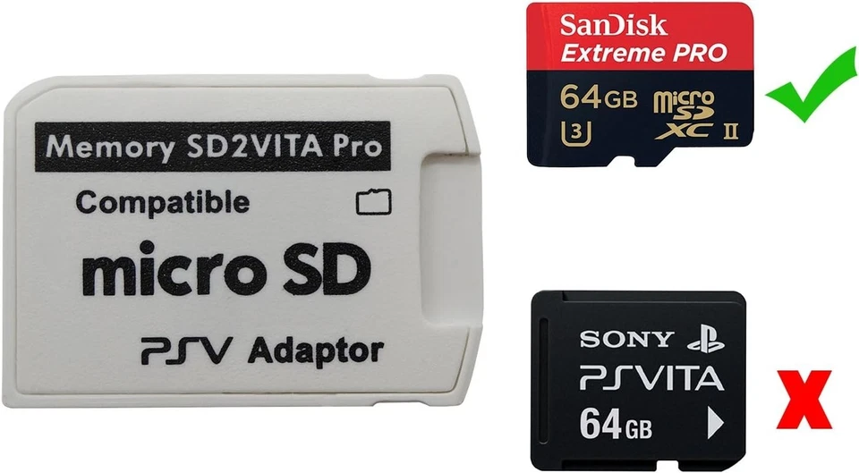 V5.0 SD2VITA Micro SD to Vita Memory Card Pro Adapter For PS PSV 1000/2000 V 5.0 - Image 2 of 4