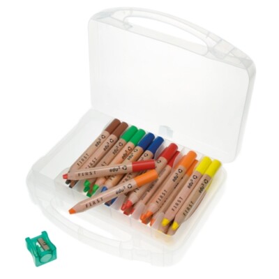 Buntstifte edu³ FIRST Box mit 36 Stiften + 3 Spitzer - Farbstifte